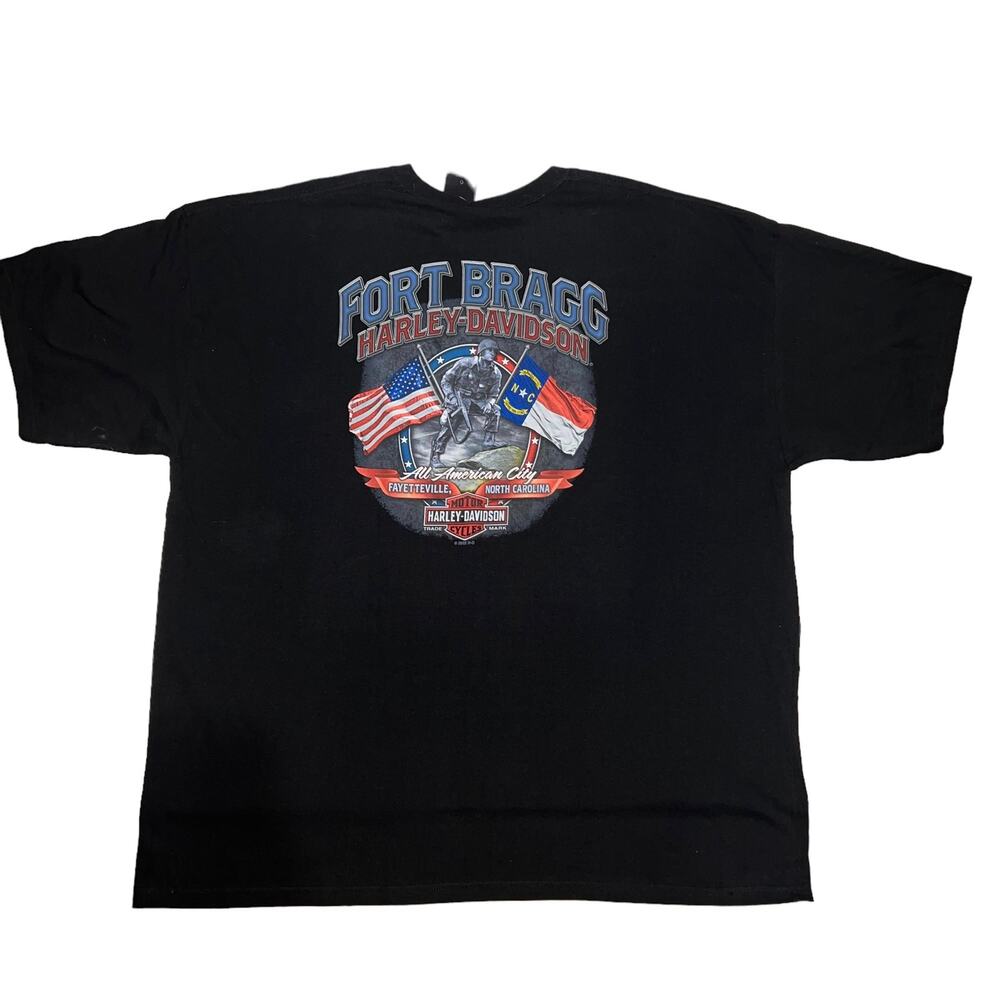 Fort Bragg Harley-Davidson Fayetteville, NC Short Sleeve Black Tee Shirt 4X NWT - Picture 3 of 7